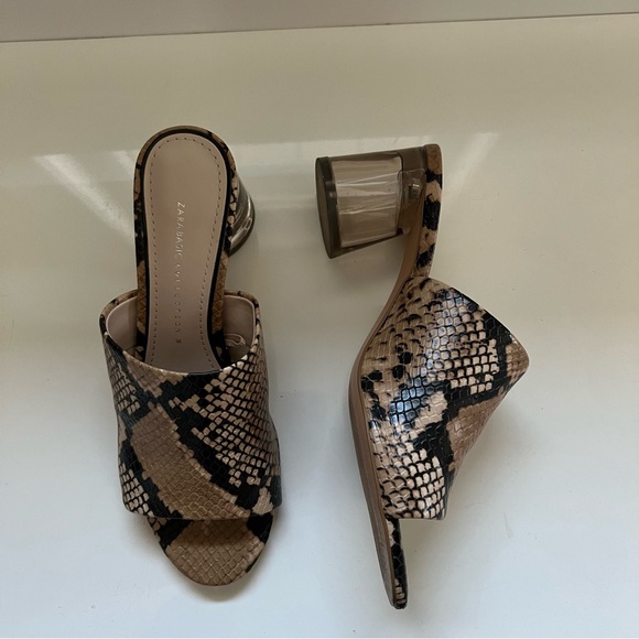 Women’s snakeskin mules, Zara, size 6, in excellent condition - Picture 7 of 9